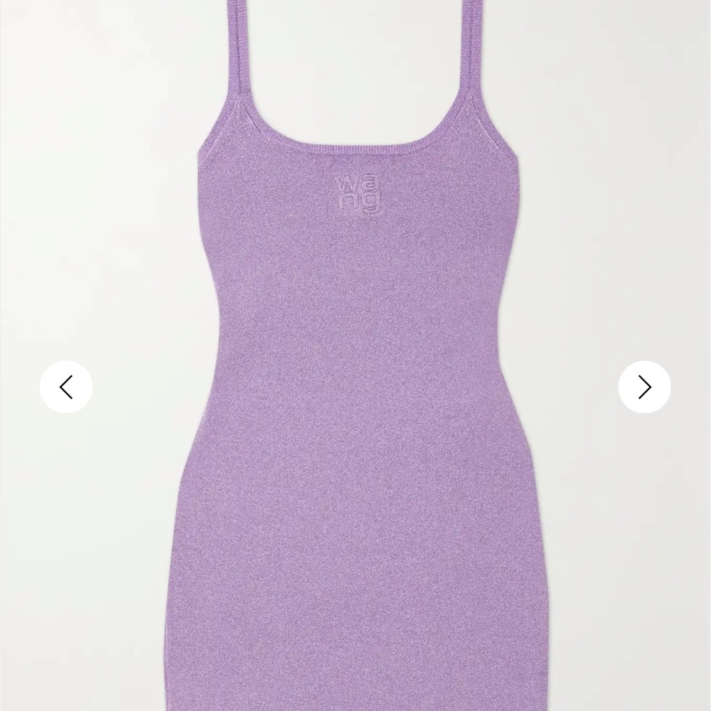 Alexander wang purple sparkle tank dress